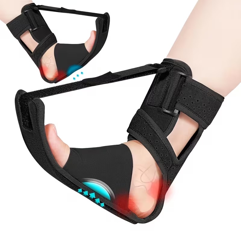 2 Pcs Foot Drop Night Splint with Arch Cushion